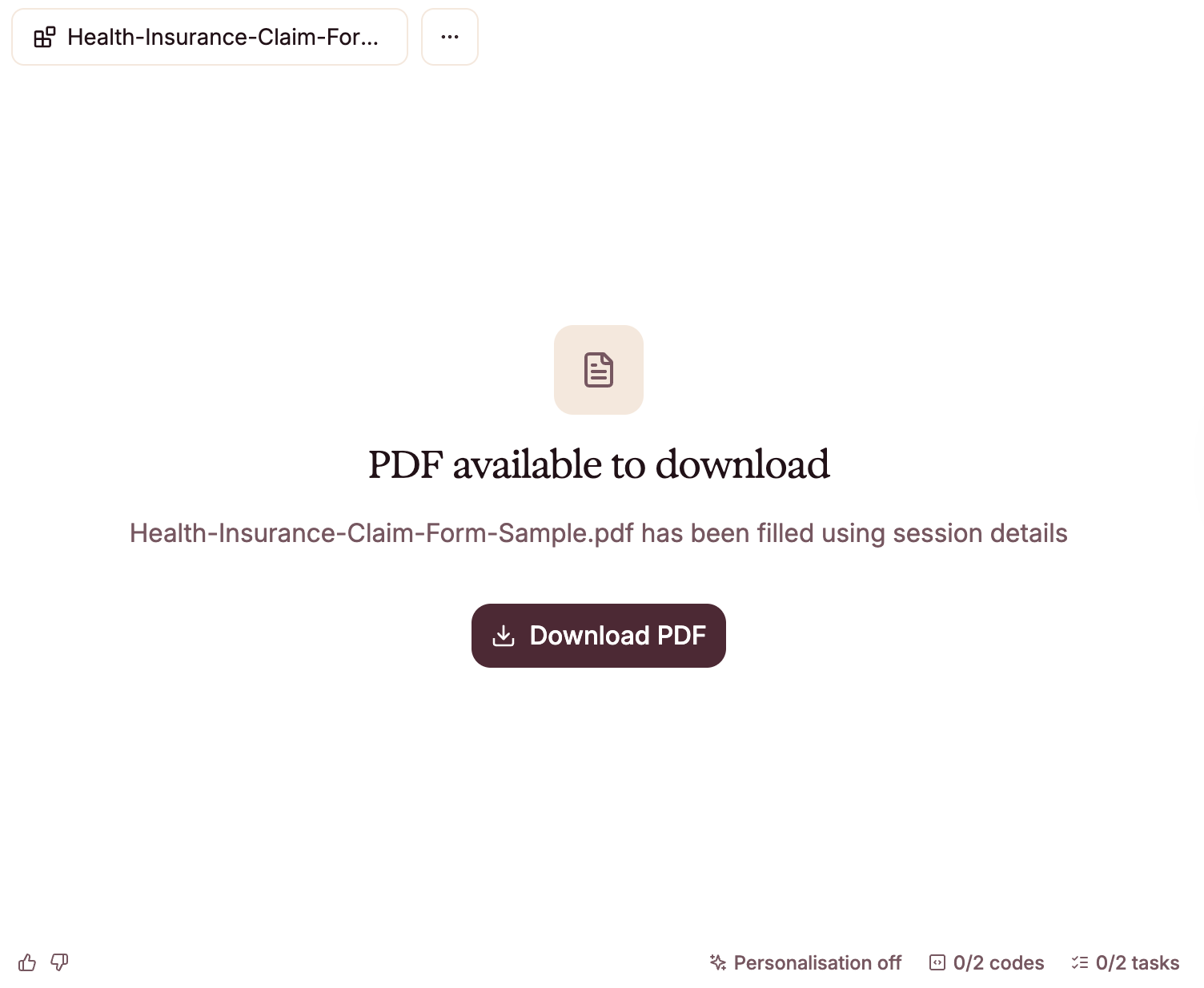 Health Insurance Claim Form