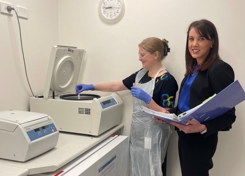 Dr Louise Nott and colleague