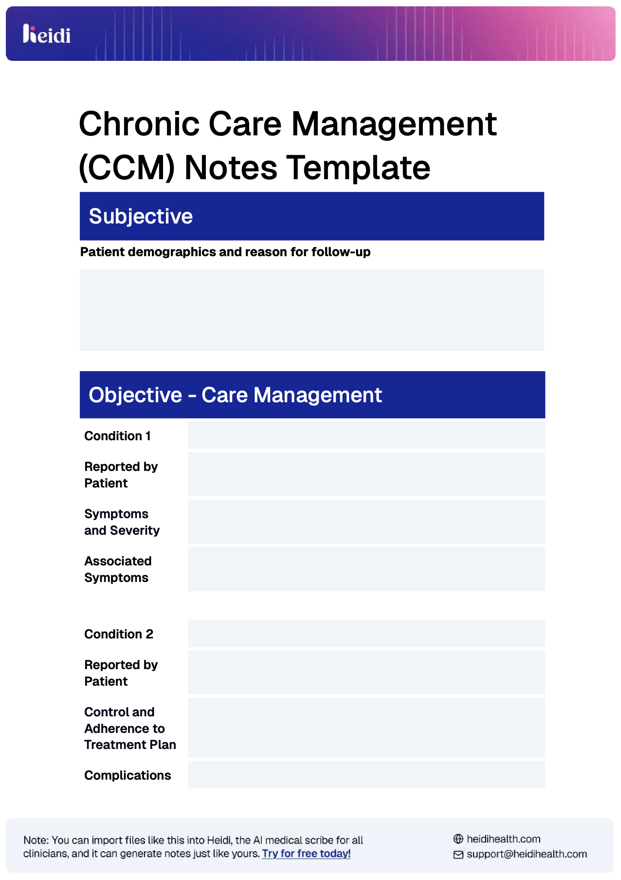 chronic care management template