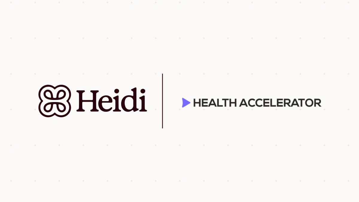 Health Accelerator and Heidi logos