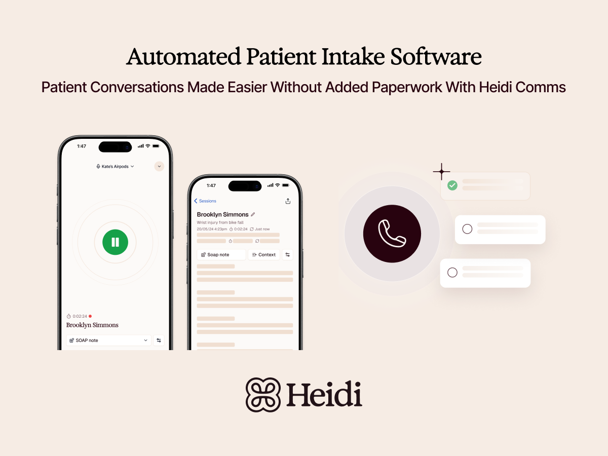 Patient intake captured automatically, so teams can focus on care instead of paperwork.
