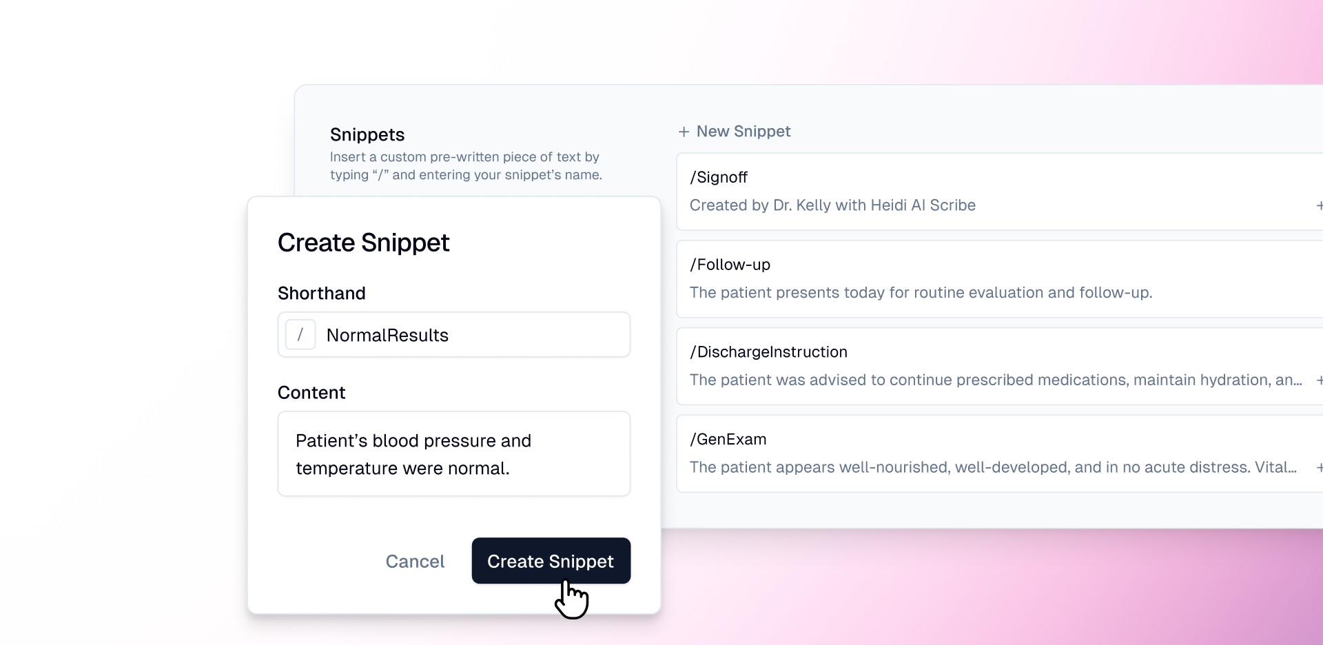 Mobile app, multilingual and snippets