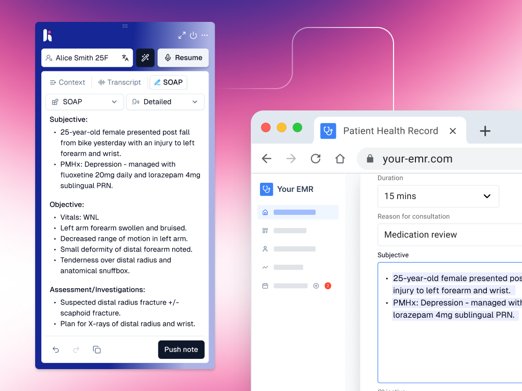 best practice integration with heidi health AI