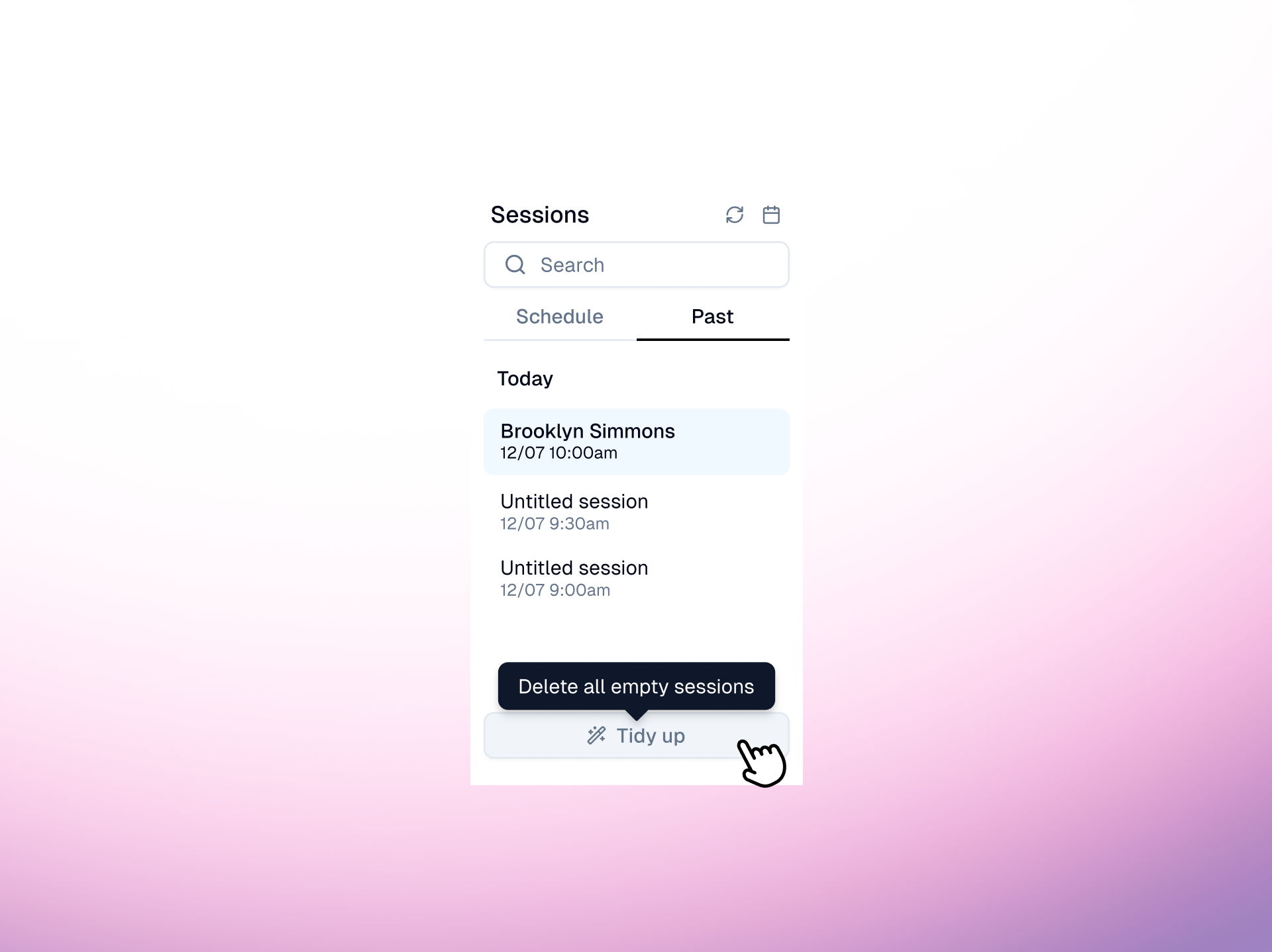 Link, split, start, tidy sessions simply