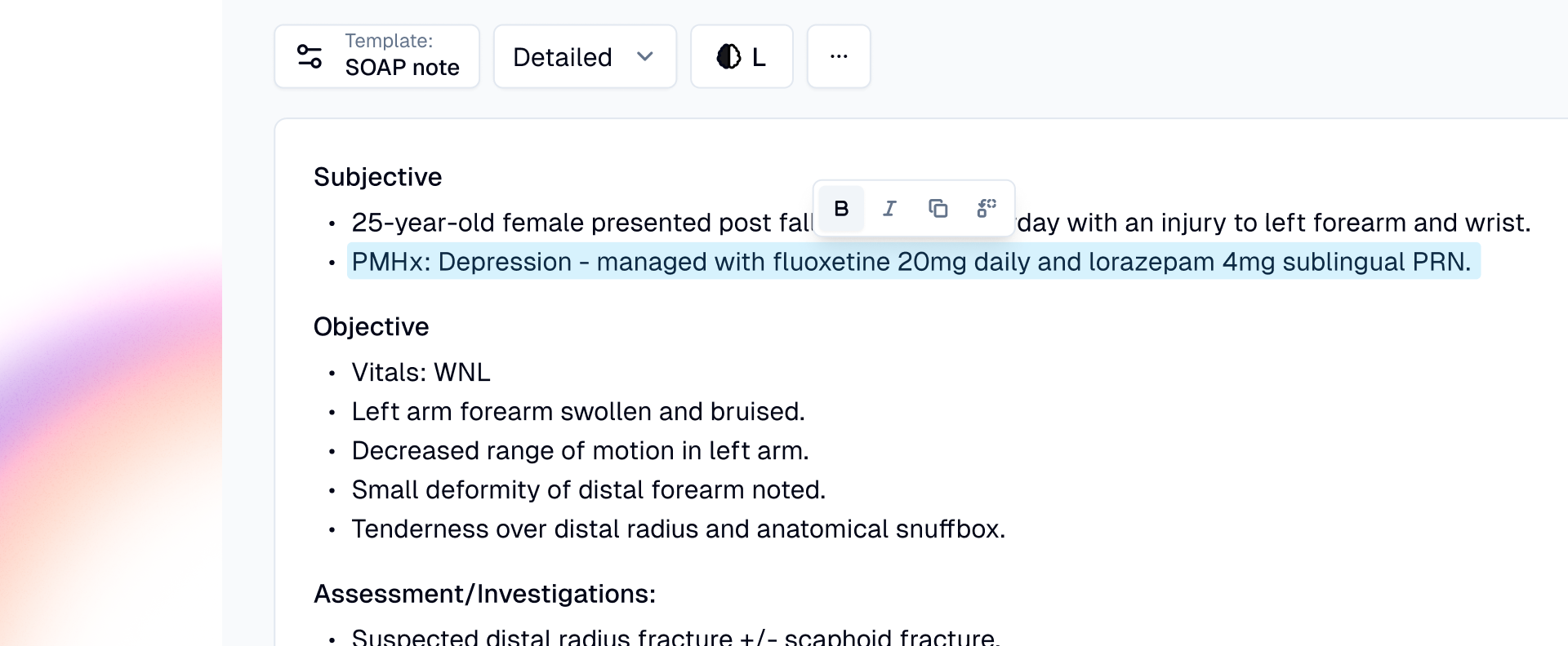 Memory, shortcuts & rich text