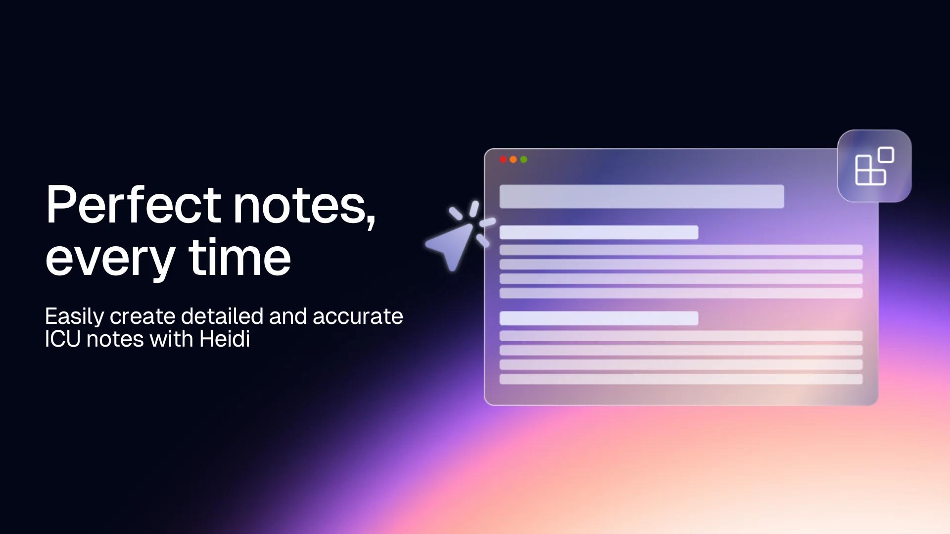 icu note template in heidi