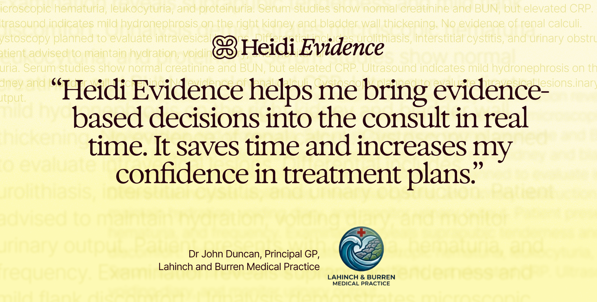 Quote of Dr John Duncan's thoughts about Evidence 