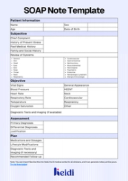 SOAP Note Template With Examples Heidi Health SOAP Note Template With Examples Heidi Health