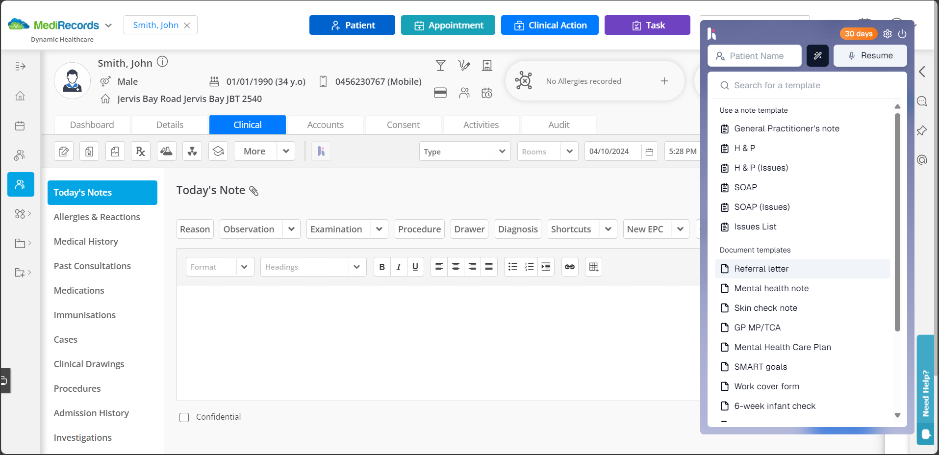 medirecords integration with heidi health