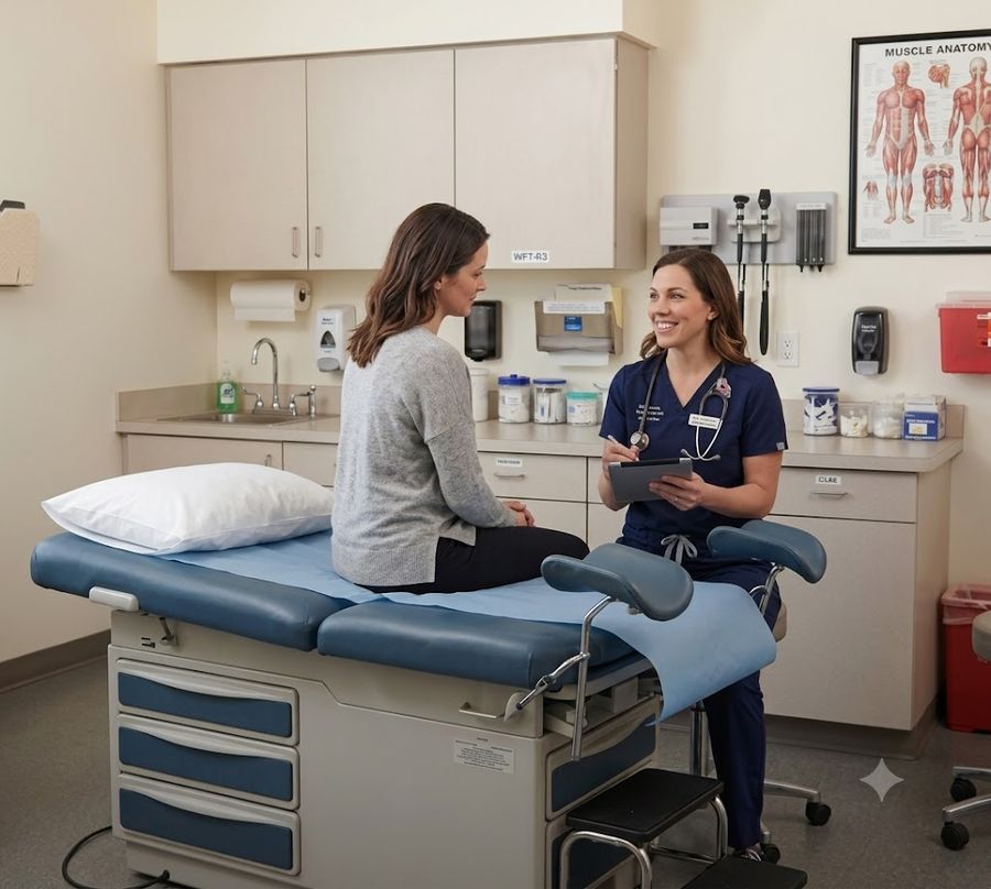 Eye examination room at Royal Opticals with clinical diagnostic equipment