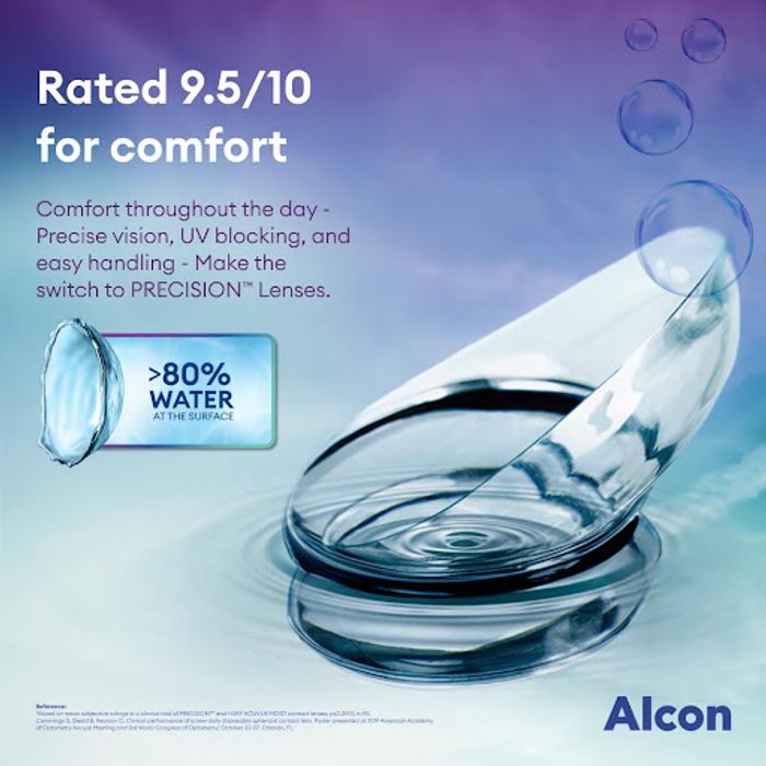 Precision Lenses — Advanced optical technology for ultimate clarity, including progressive and digital strain options.