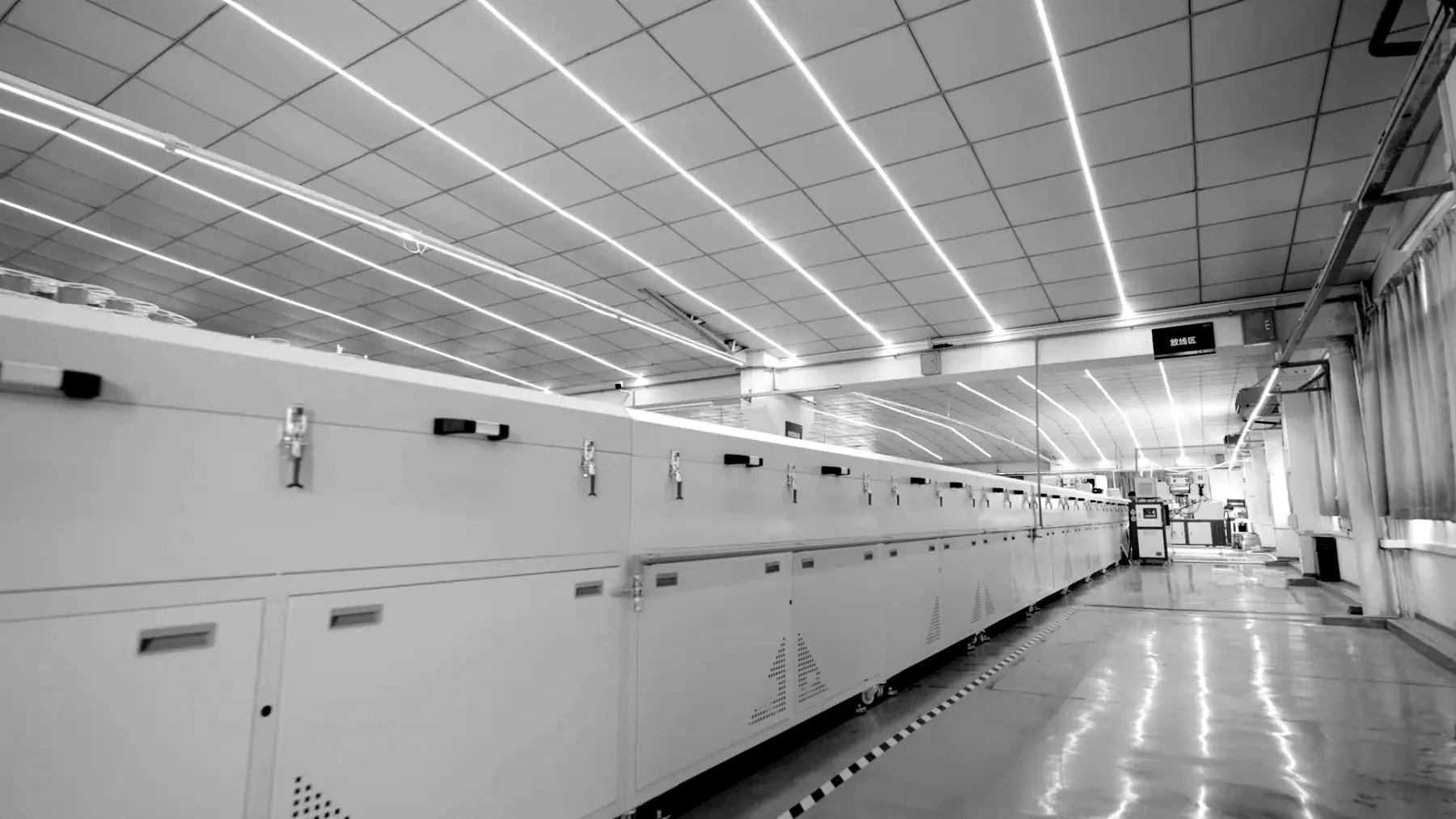 LED strip reel and testing line