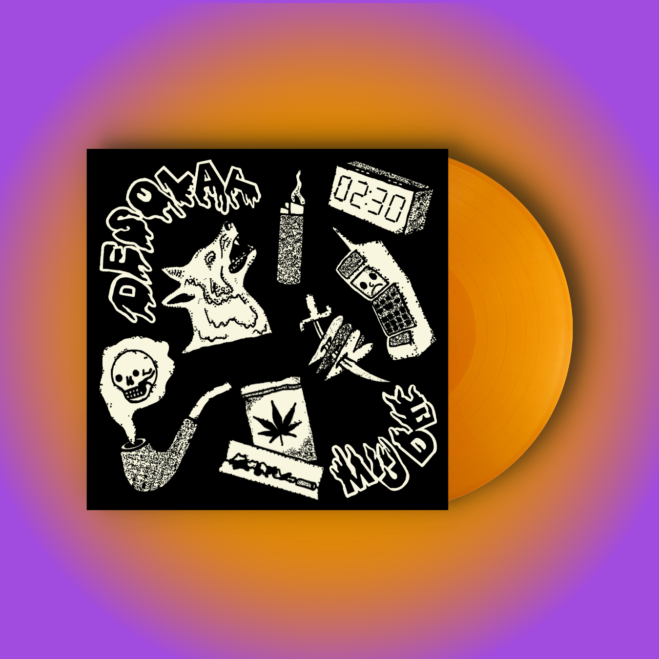 Produktfotos der EP "desolat und müde" auf Vinyl