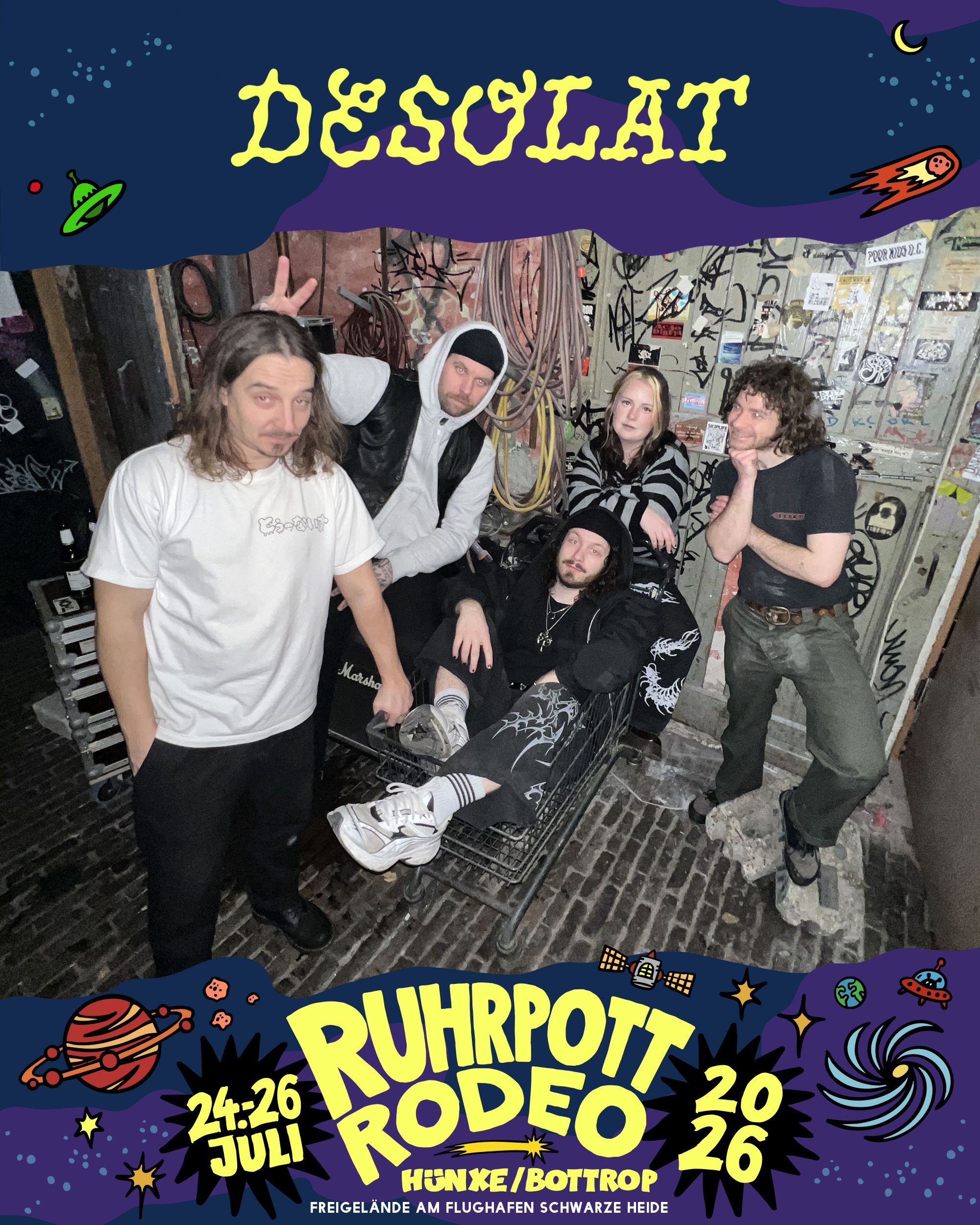 desolat ruhrpott rodeo announcement in the style of a space mission