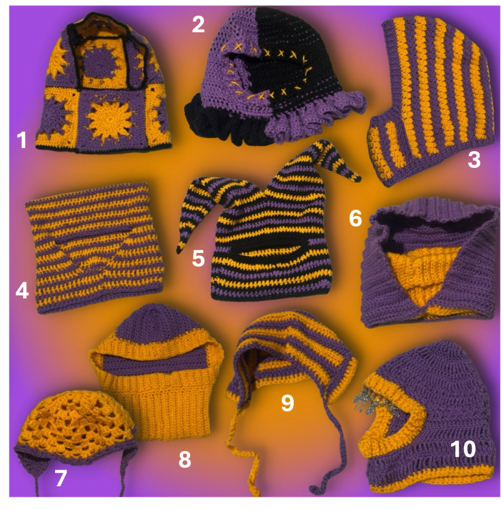 Produktfotos der "desolat und müde" Balaclavas