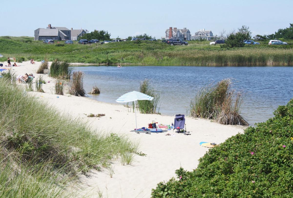 Spend a relaxing beach day at family-friendly Miacomet Pond