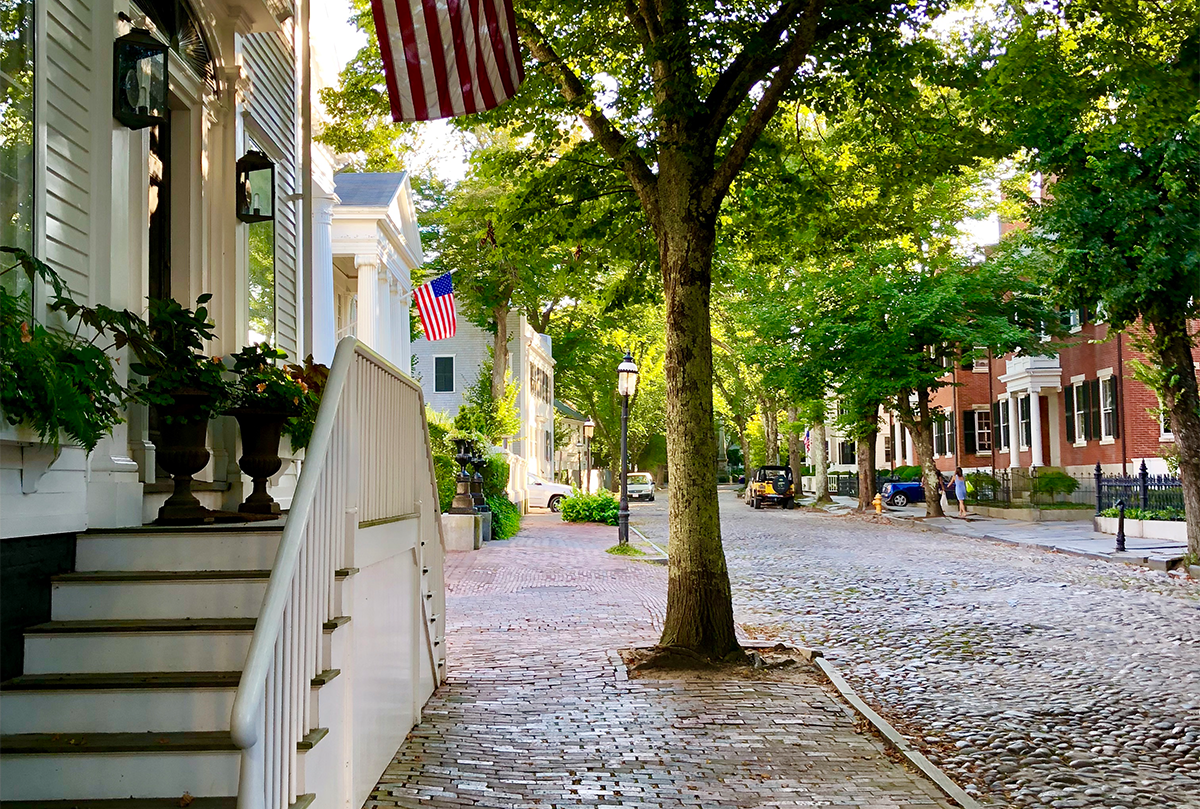 Explore the historic cobblestone streets dating back to the Whaling Era