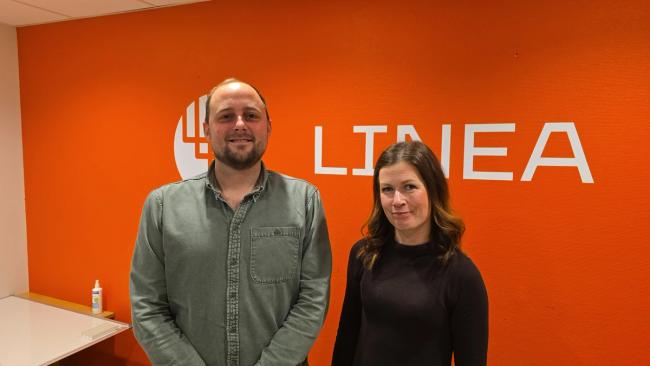 Byggeleder Kim Kildal og prosjektleder Ida Johnsen er veldig fornøyd med det arbeidet som er utført.