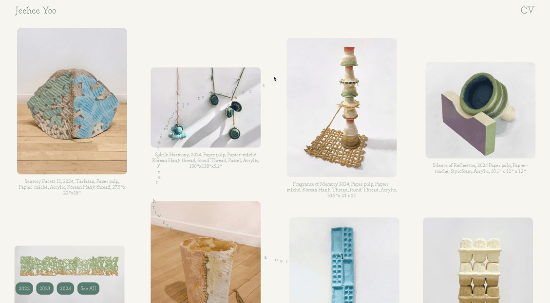 Website for Jeehee Yoo