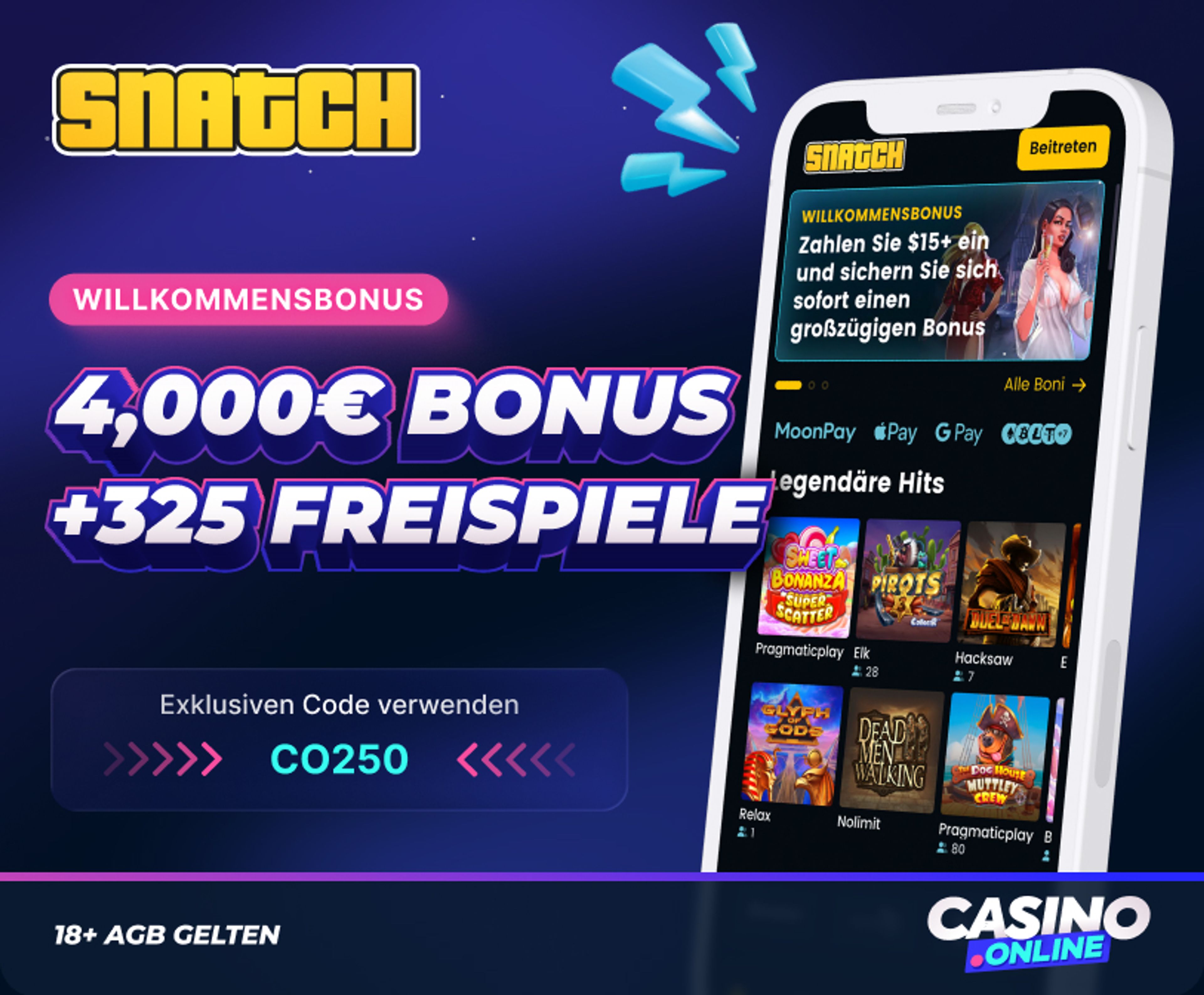 Snatch Casino Willkommensbonus