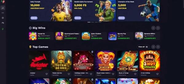 CryptoLeo Slots Page