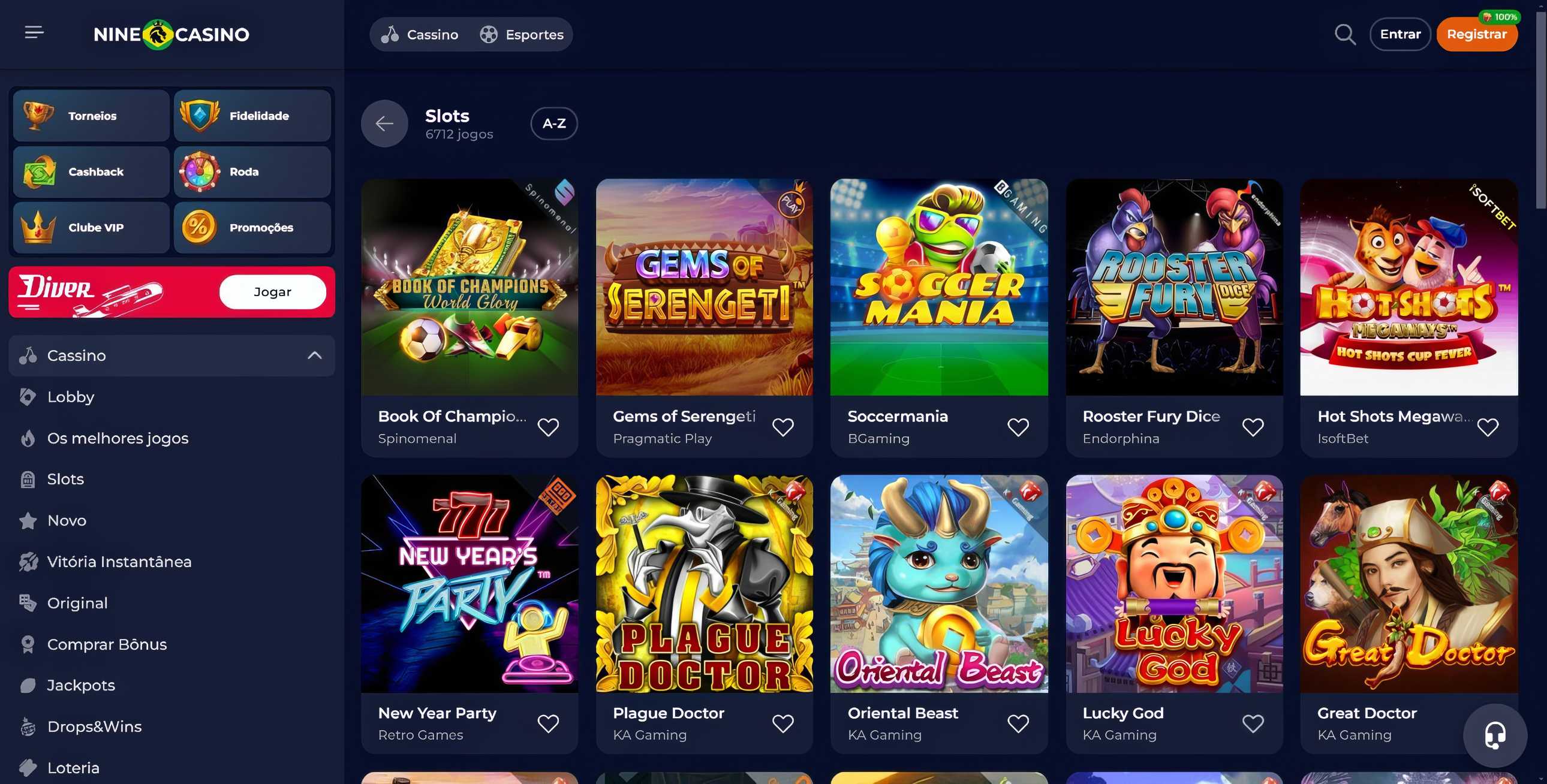 Nine casino desktop slots