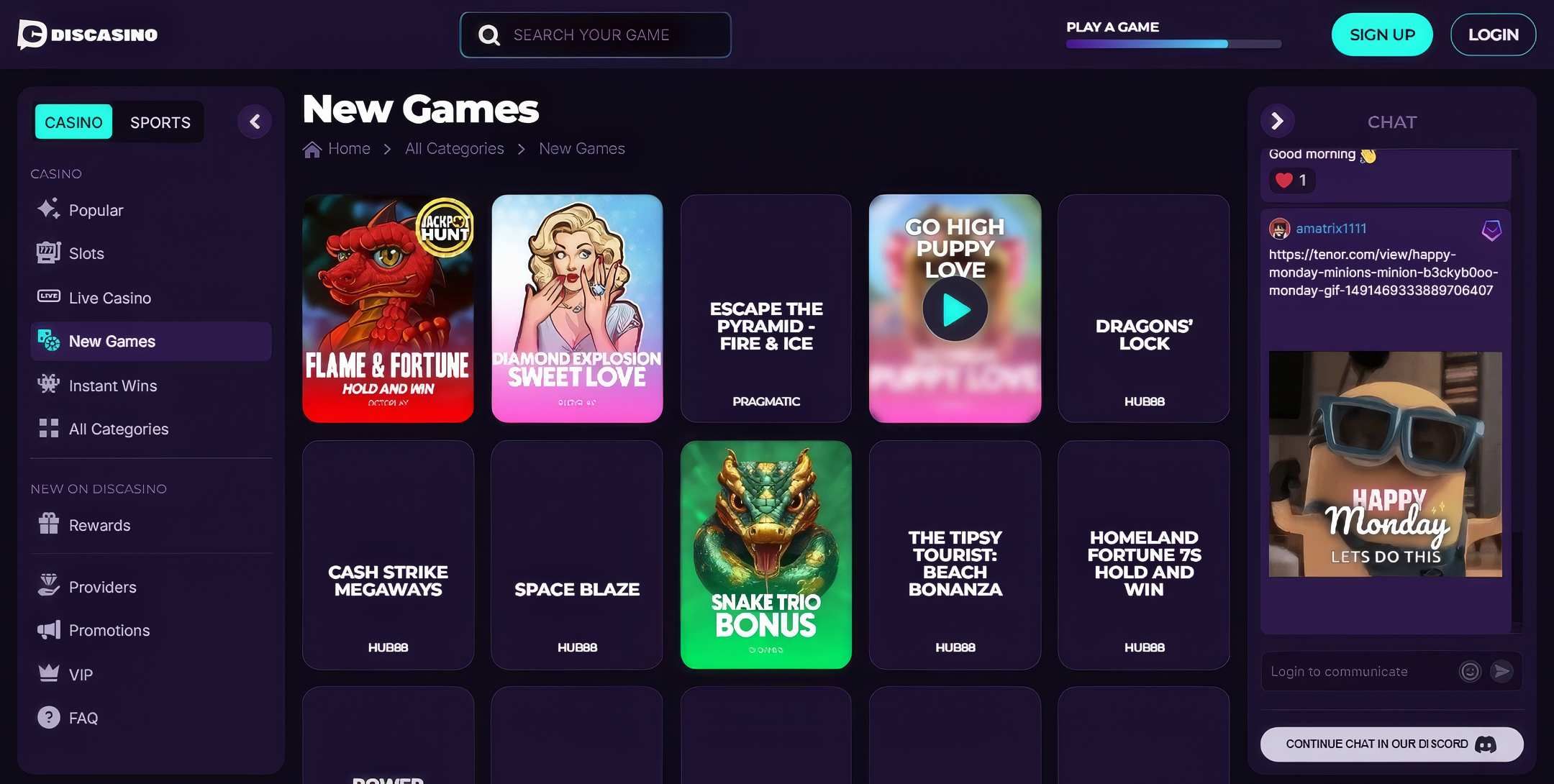 DisCasino desktop screenshot 2