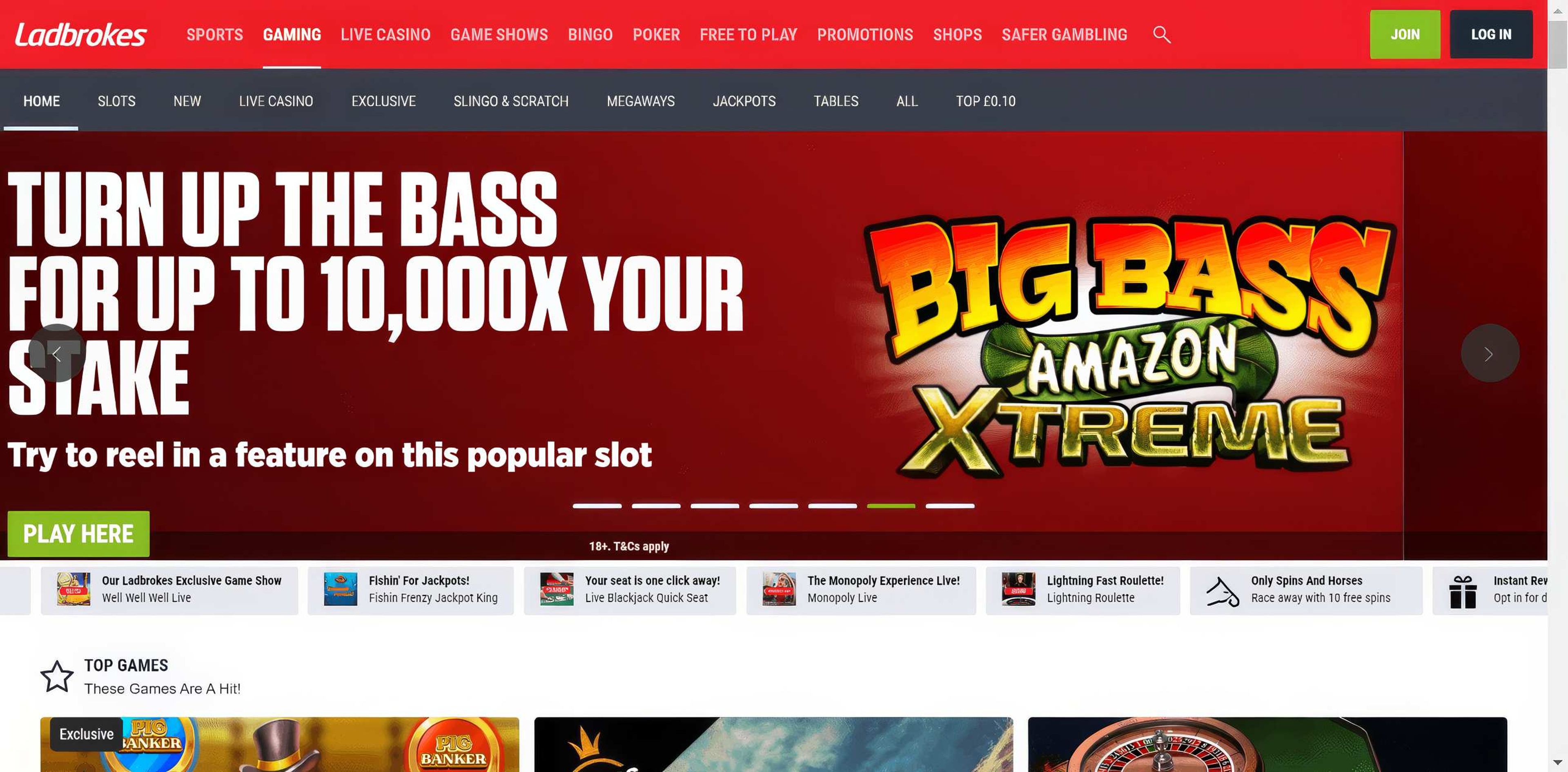 Ladbrokes desktop screenshot 1