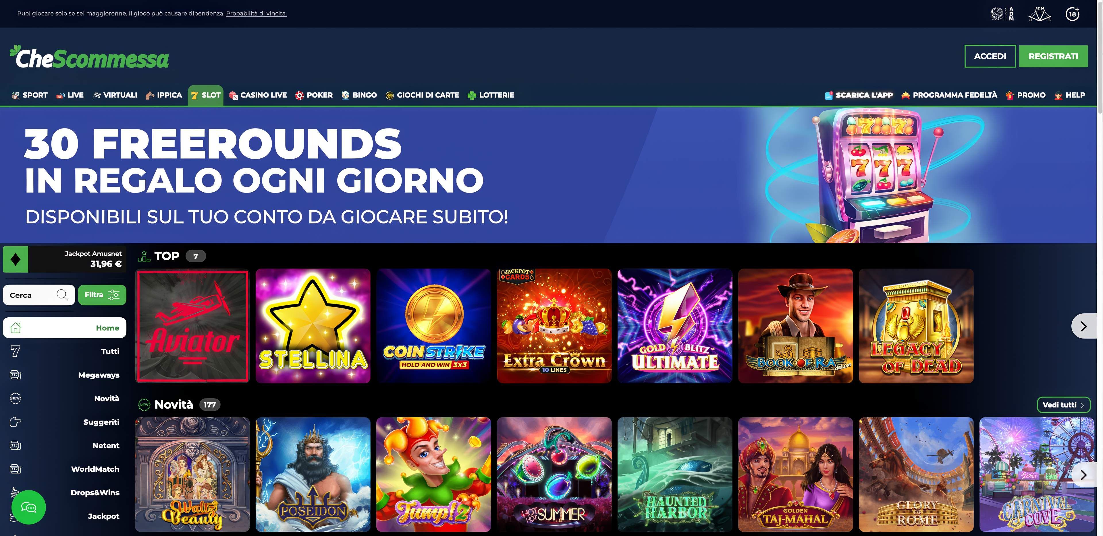 Chescommessa desktop screenshot 2