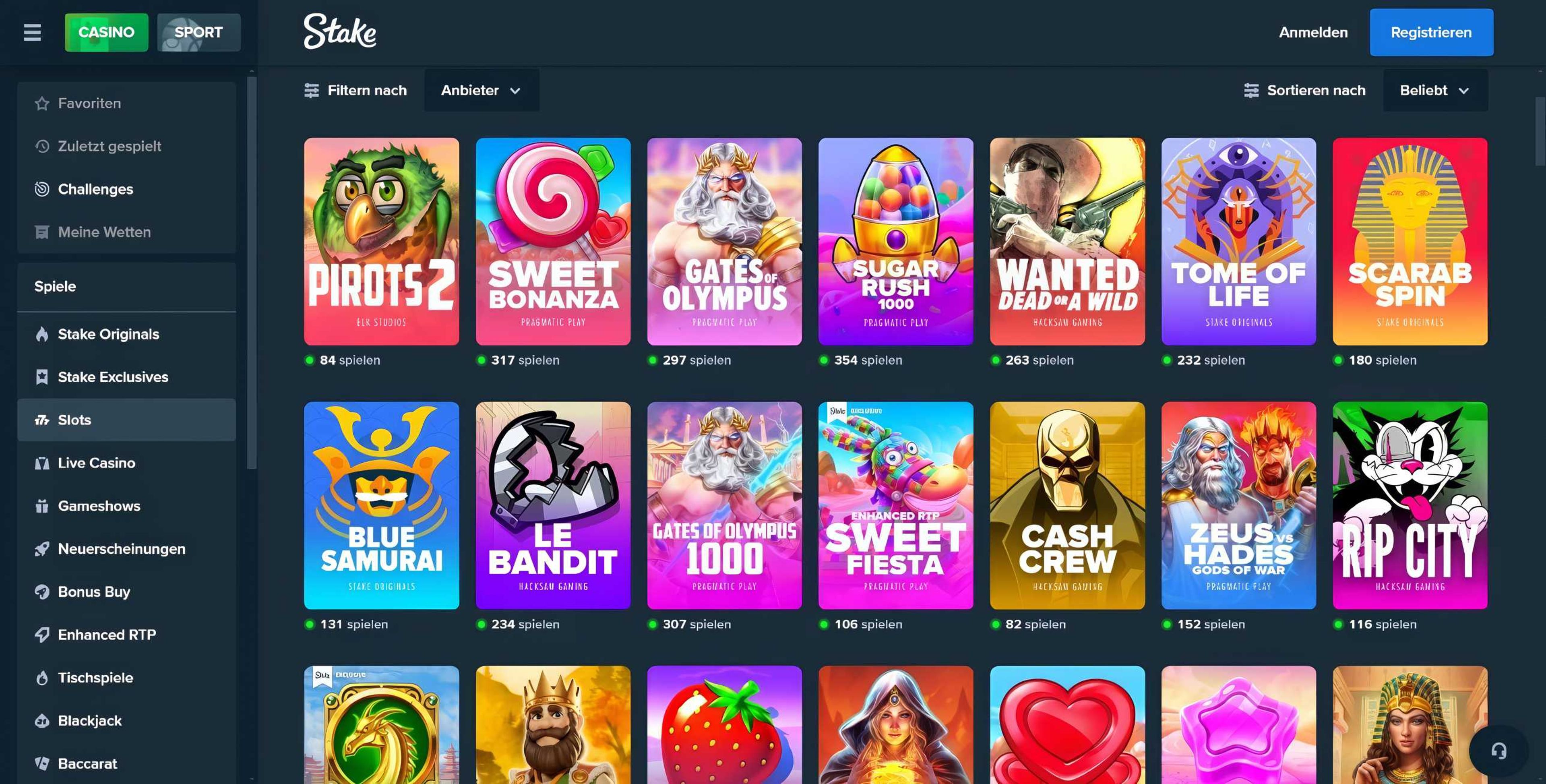 Stake.com desktop screenshot 2