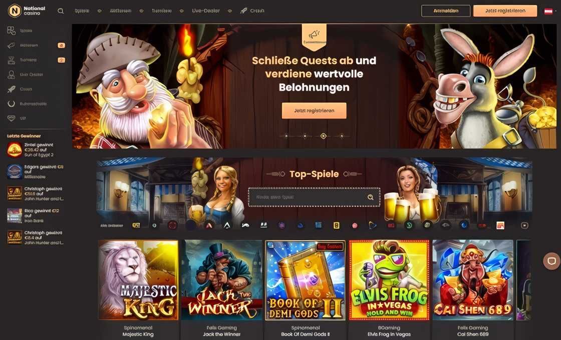 National Casino desktop screenshot 1