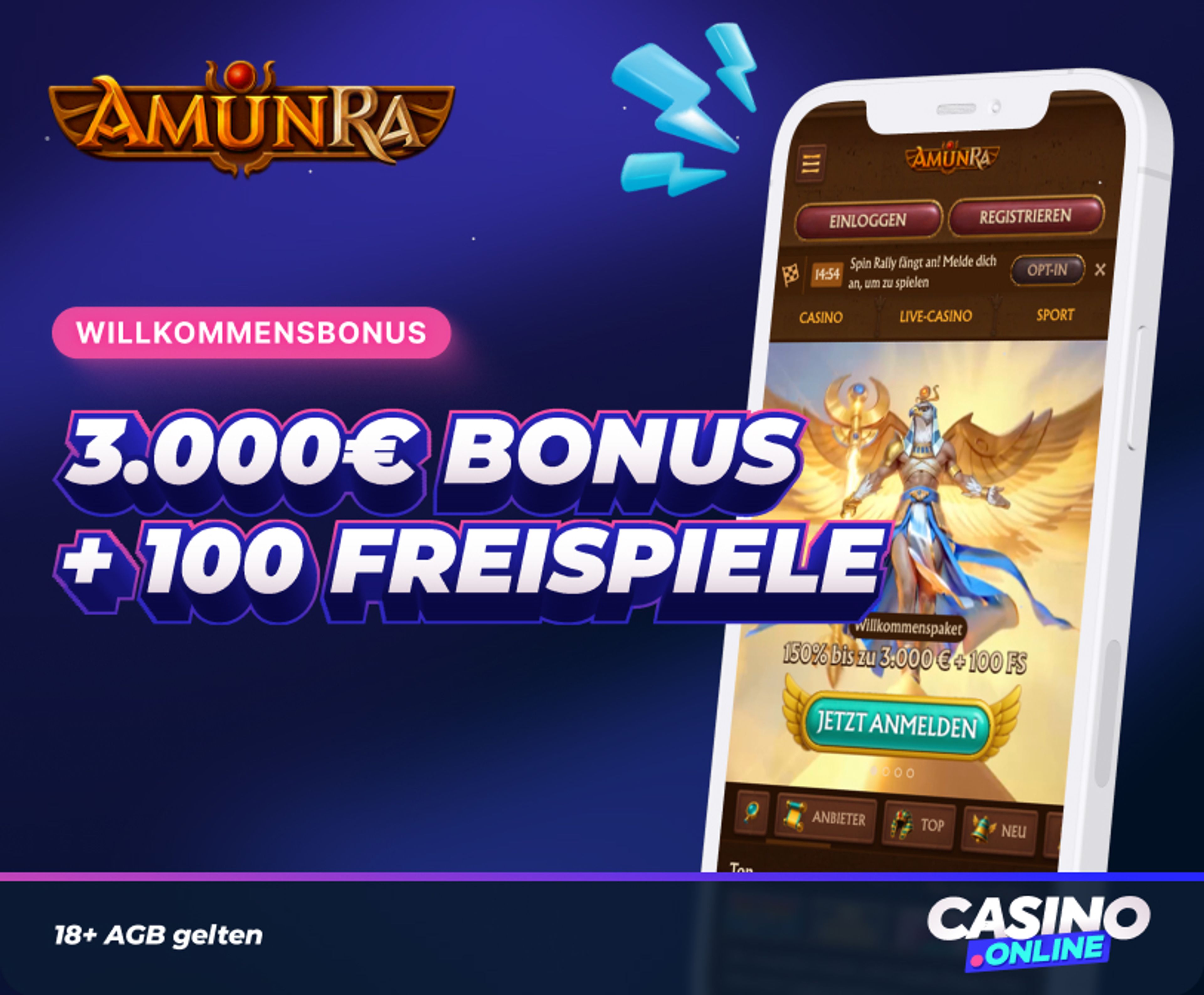 AmunRa Casino Willkommensangebot