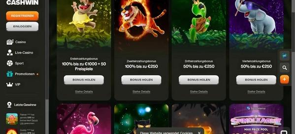 Cashwin Casino Slots Desktop