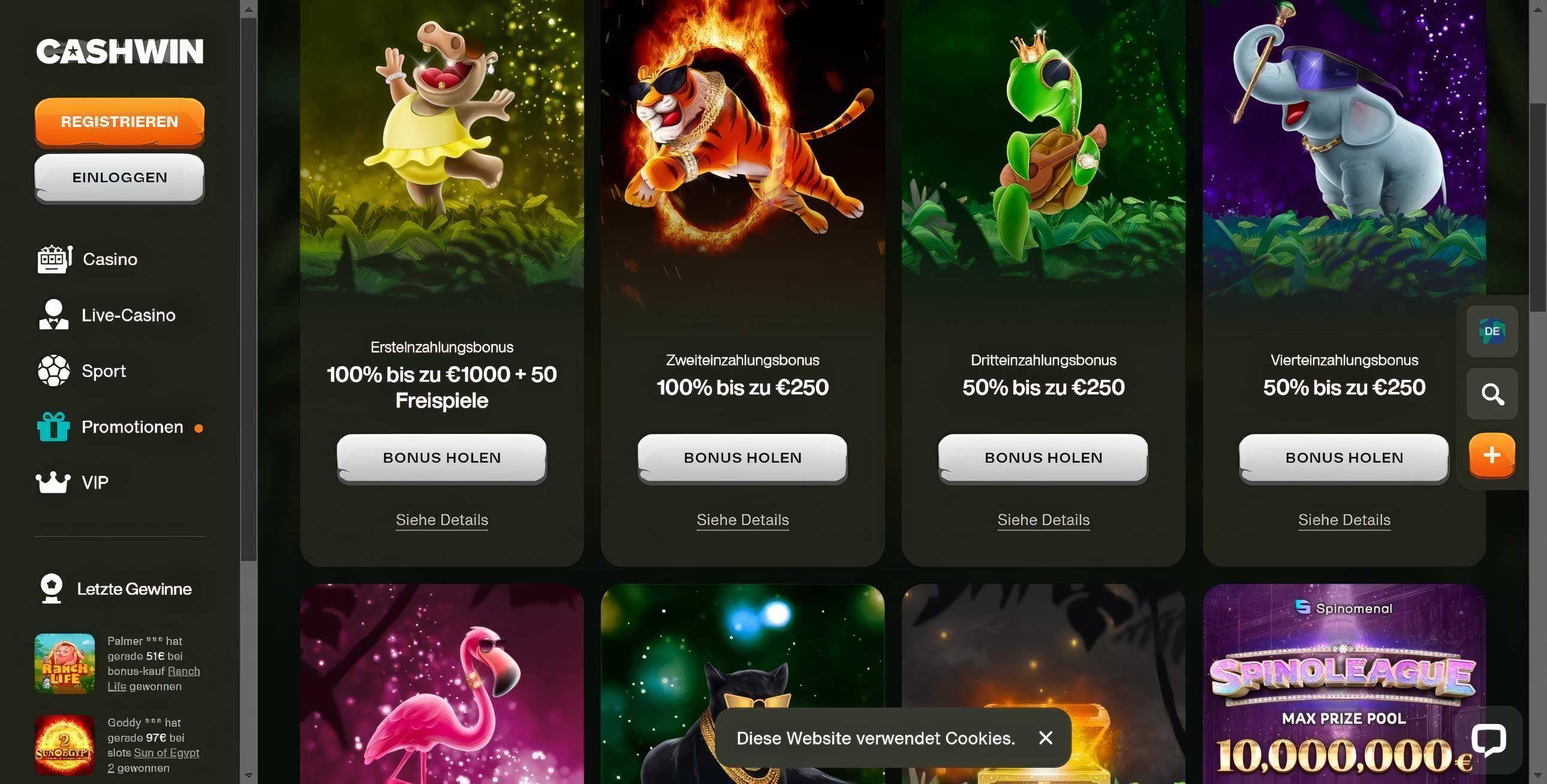 Cashwin desktop screenshot 2