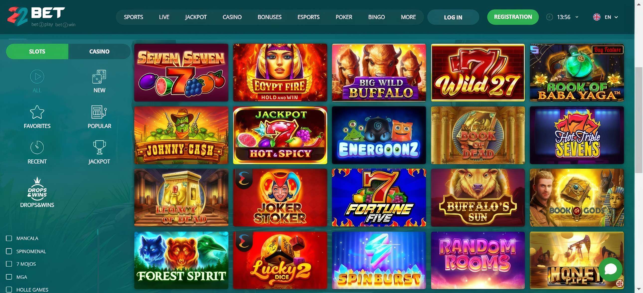 22Bet Casino Slots