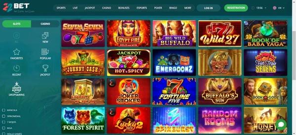22Bet Casino Slots