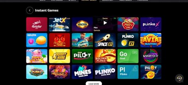 Lex Casino Games Desktop