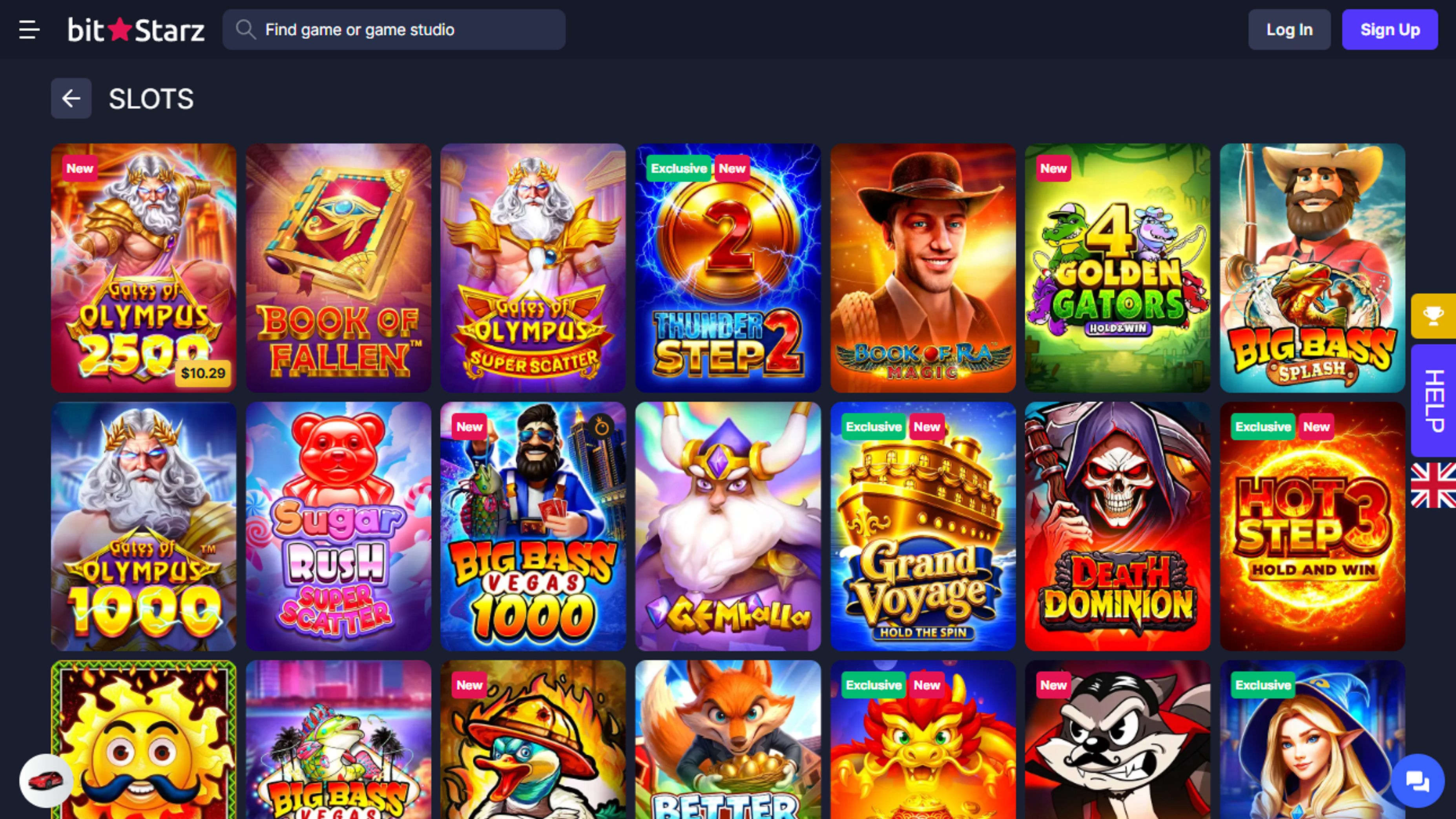 BitStarz desktop screenshot 2