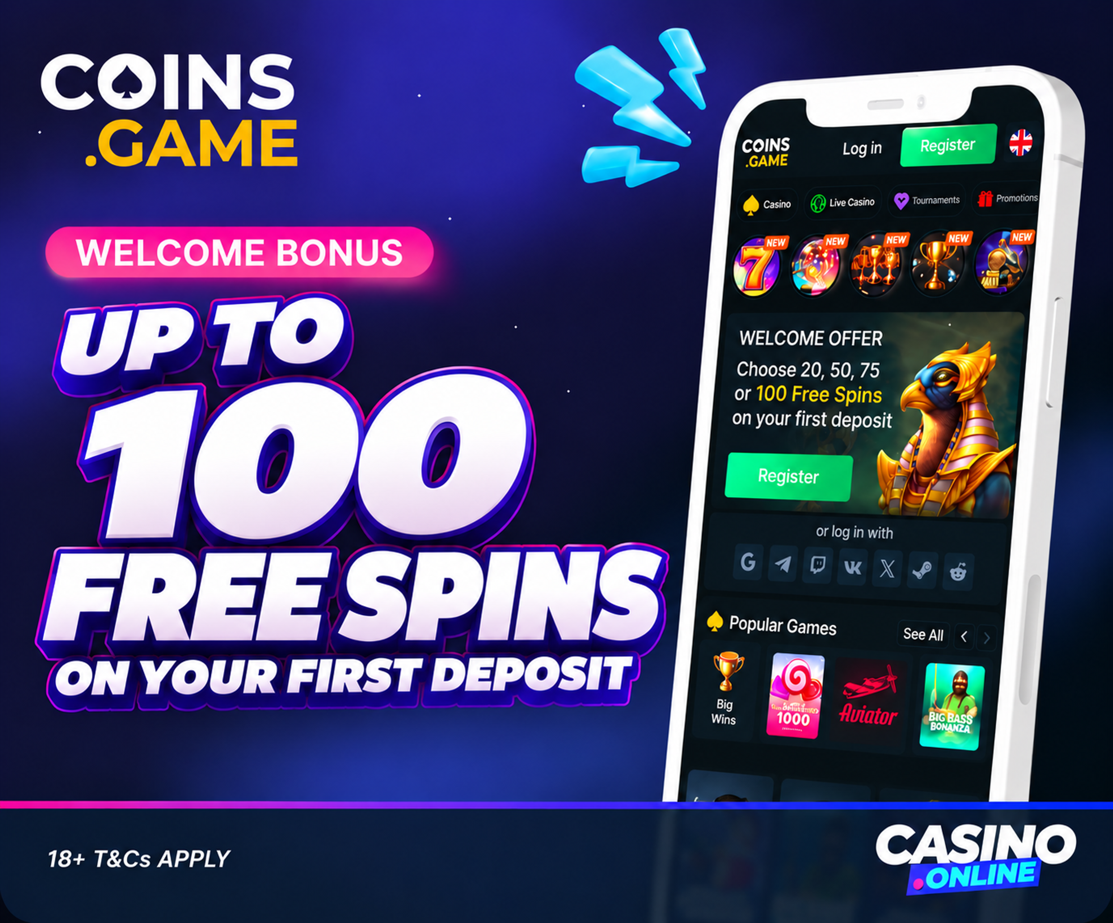 Coins.game Casino Welcome Offer