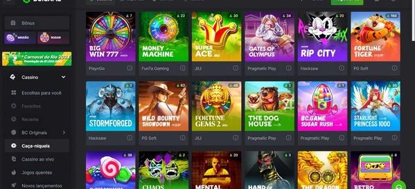 BC GAME desktop slots