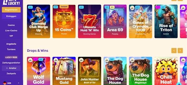 LetsLucky Casino desktop screenshot 2