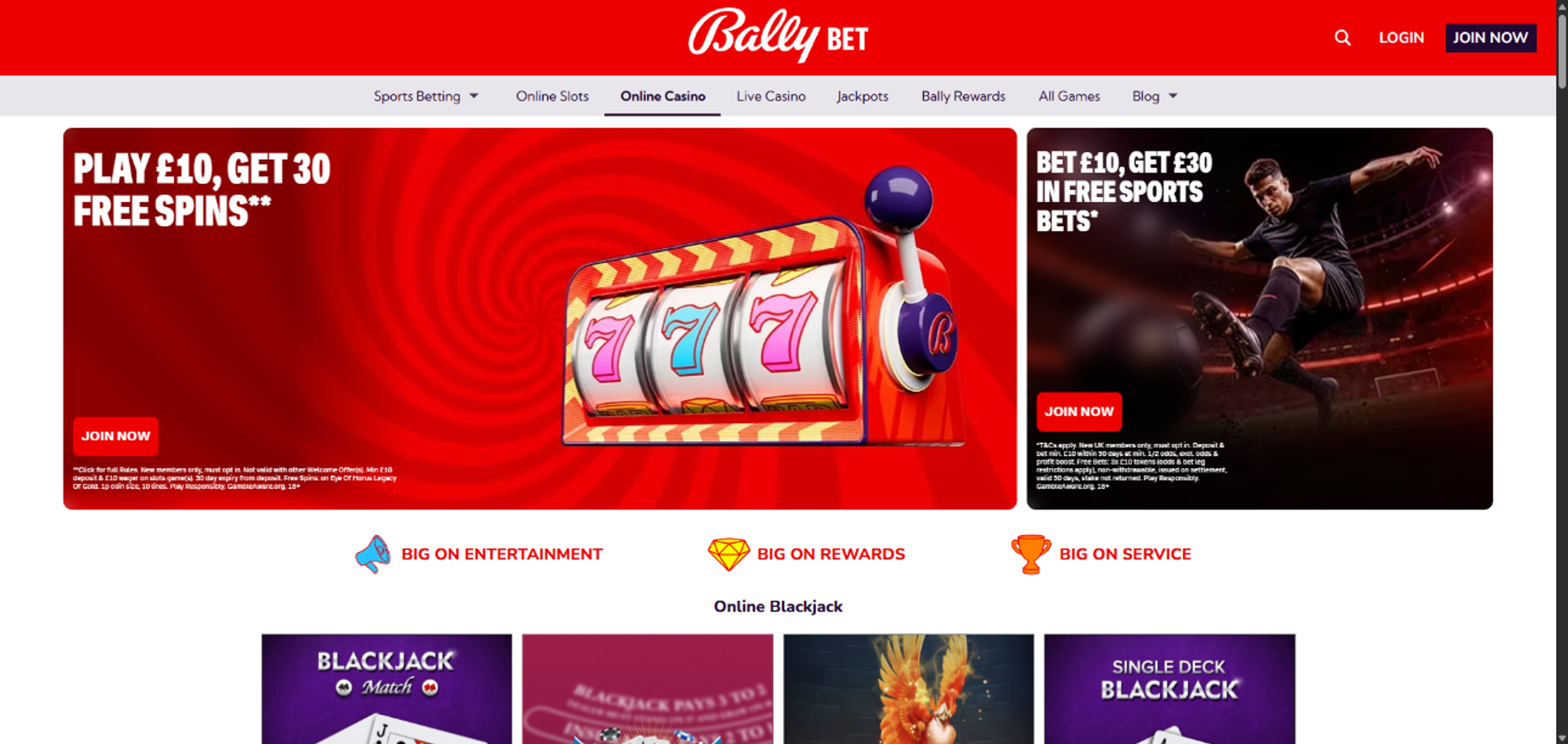 Bally Bet desktop screenshot 2