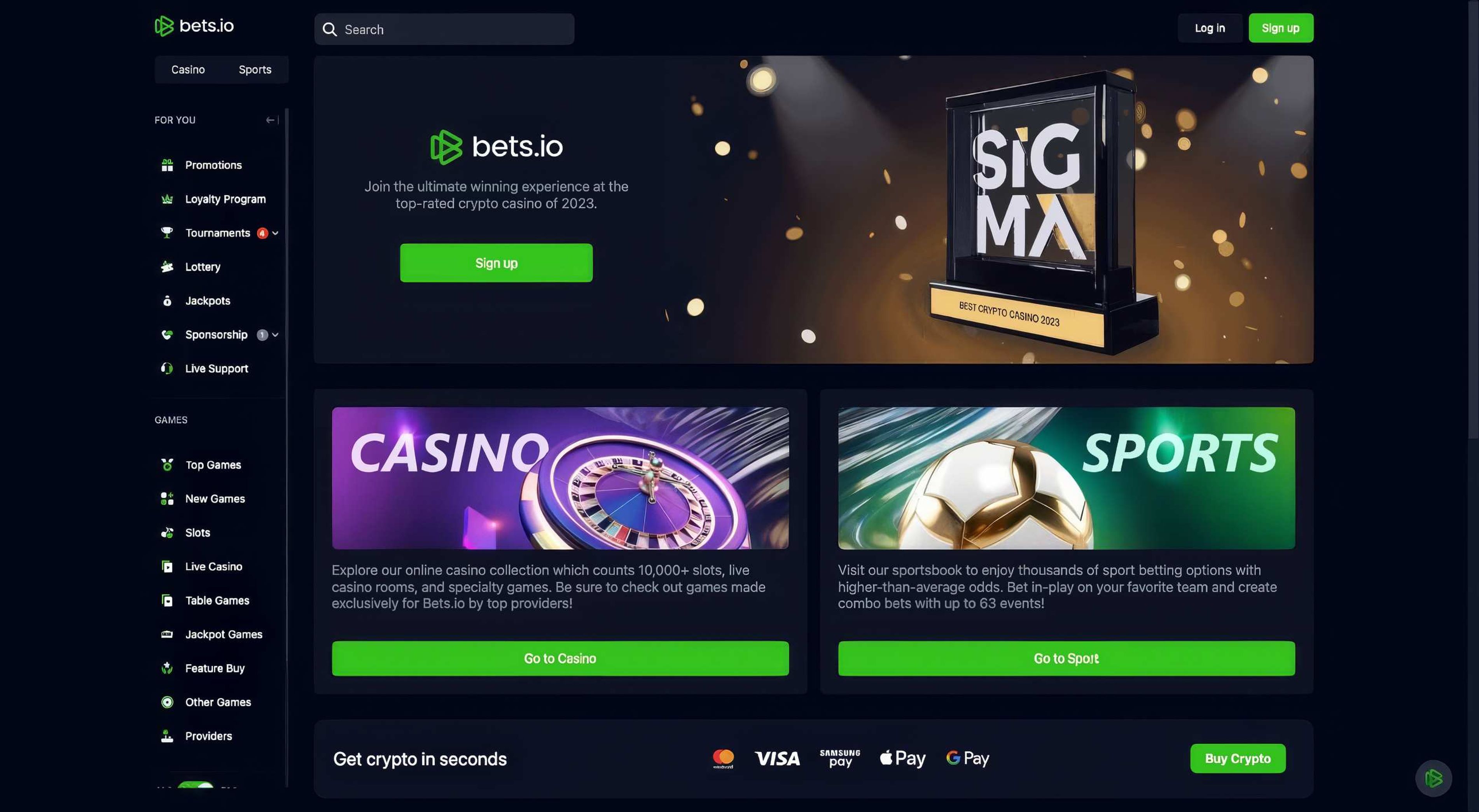Bets.io desktop screenshot 1