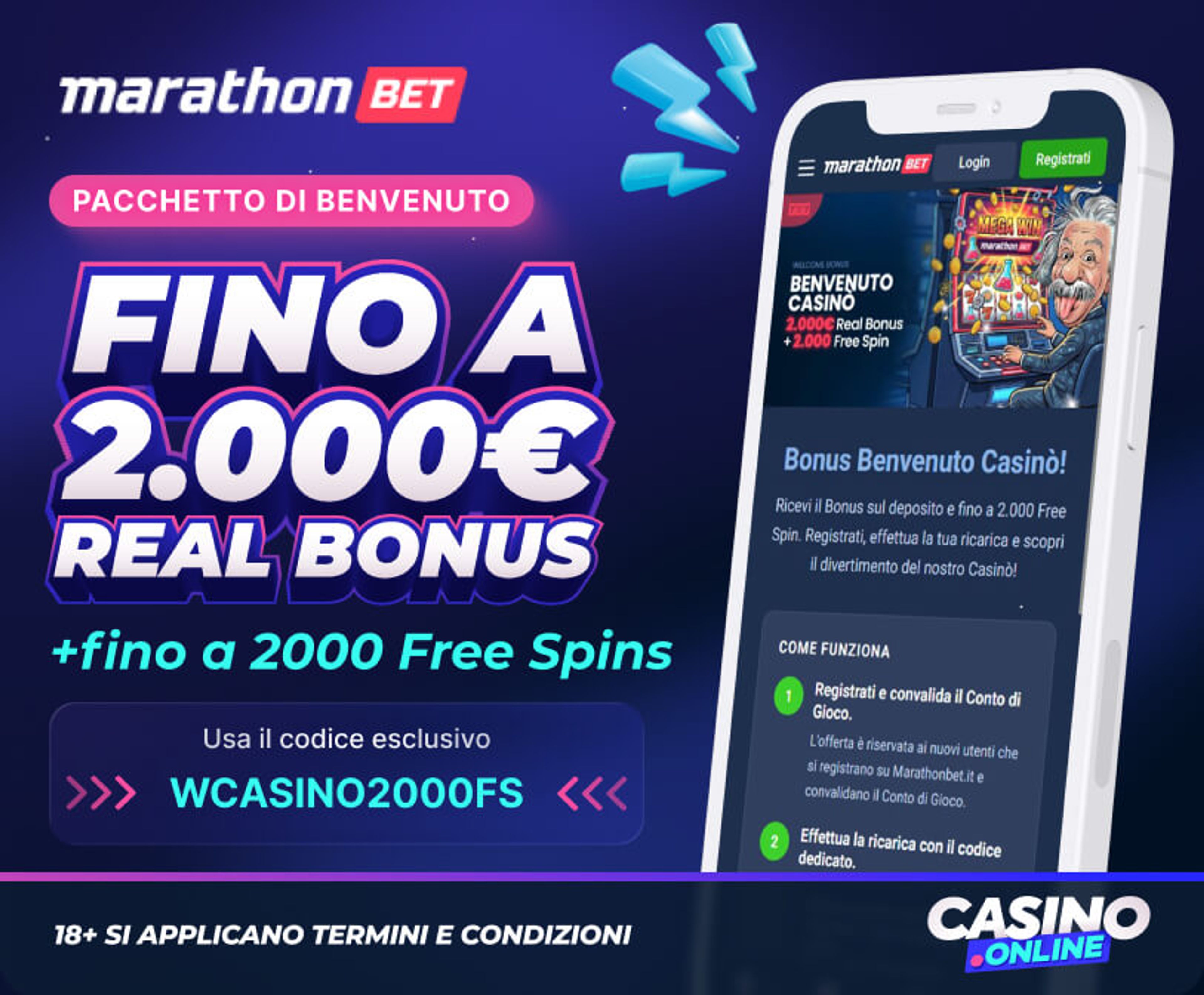Marathinbet.it bonus di benvenuto casinò