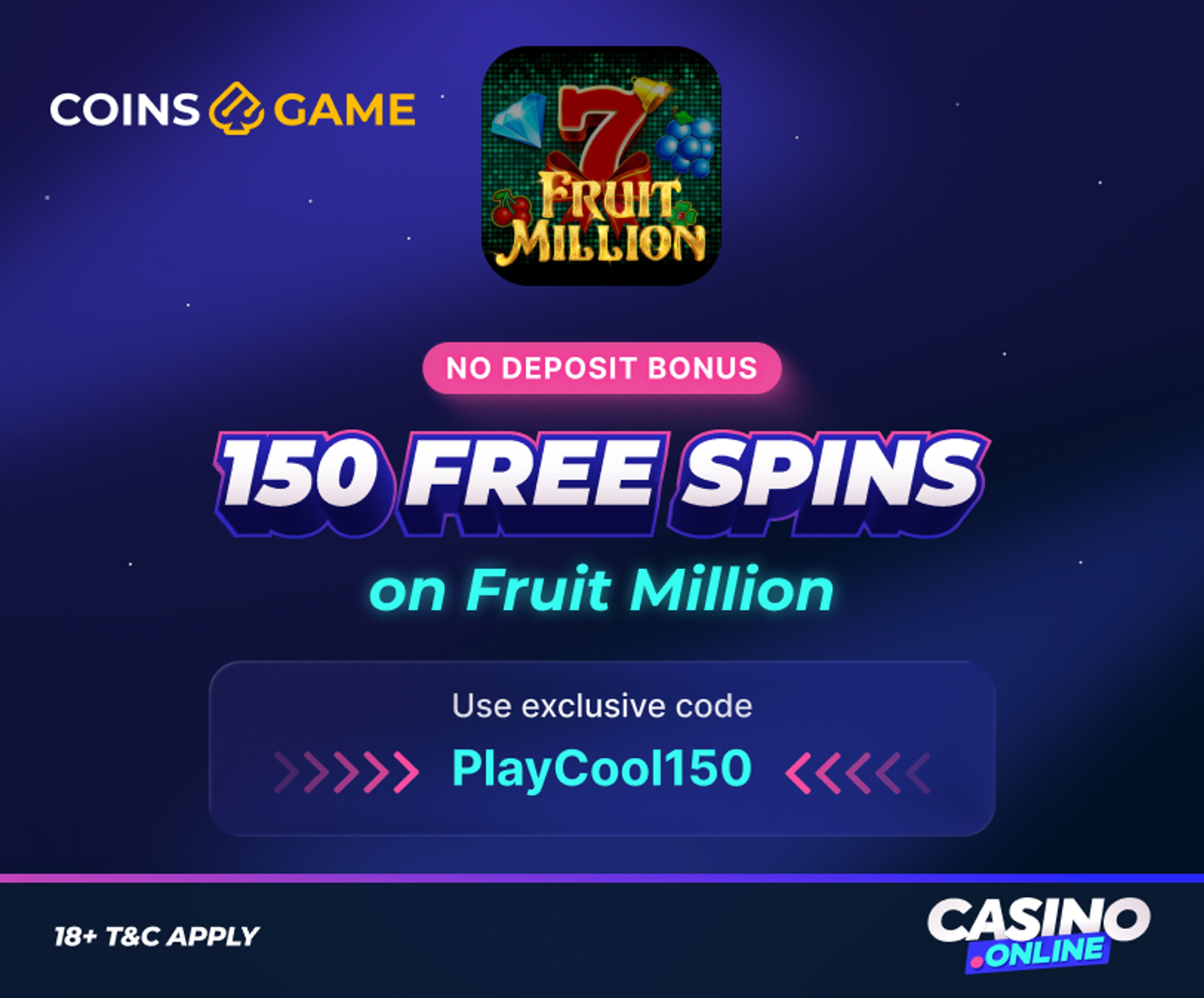 Coins.game no deposit offer