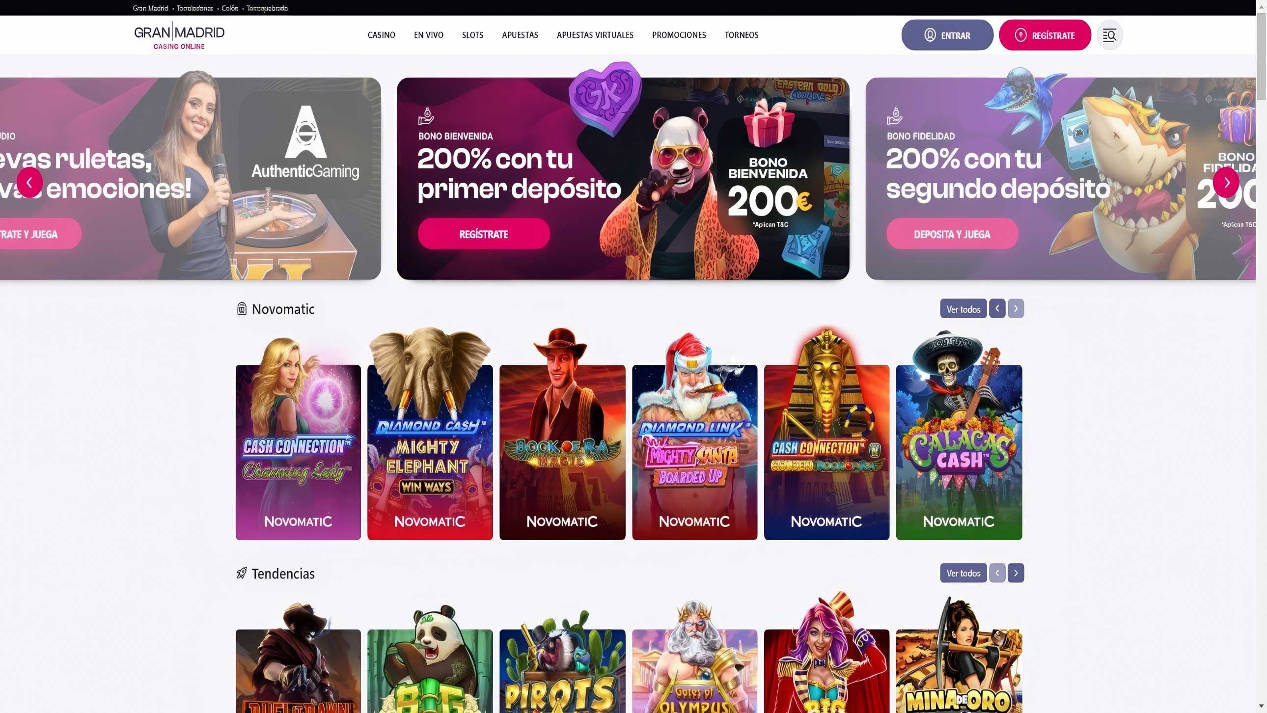 Casino Gran Madrid desktop screenshot 1