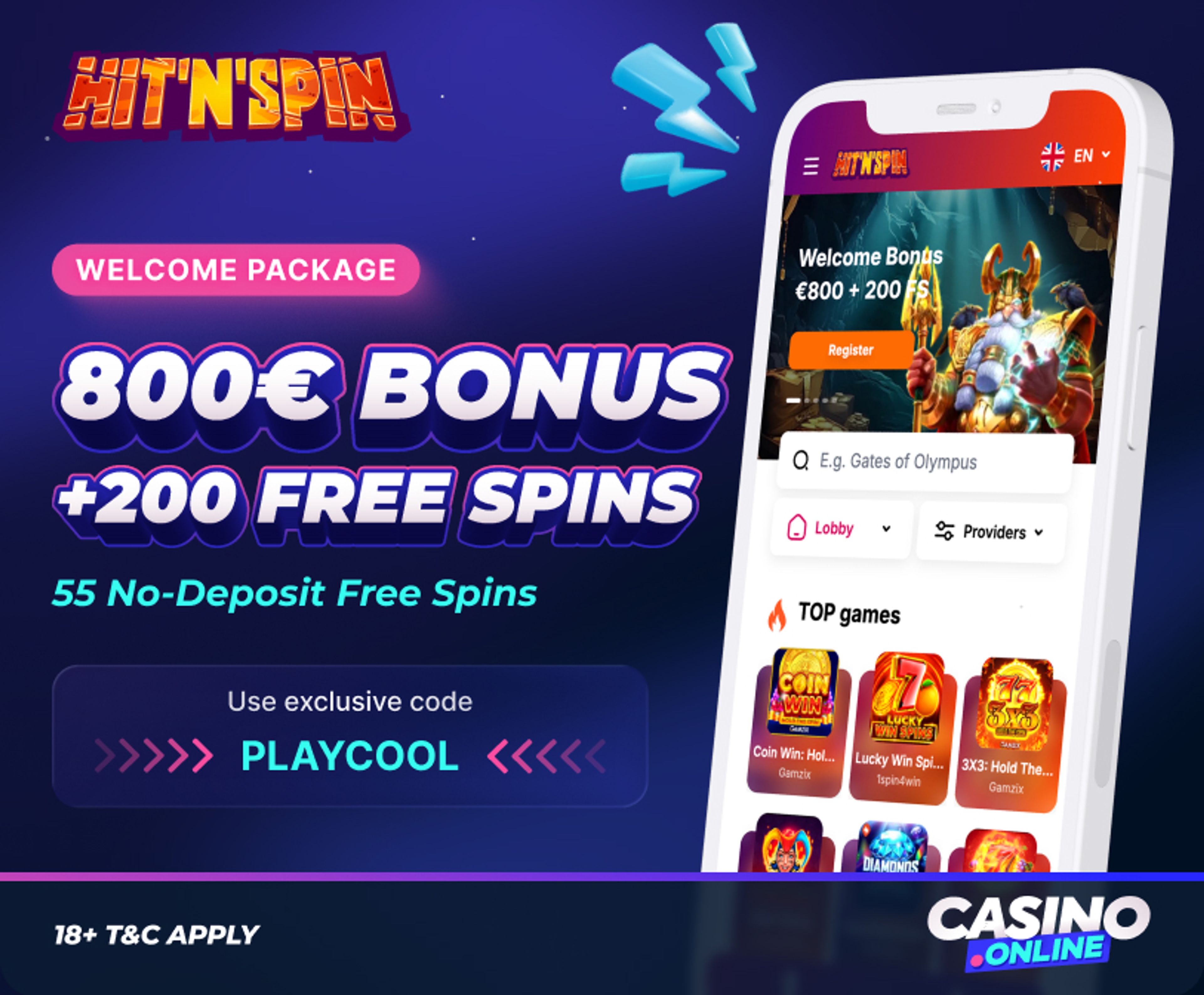 hitnspin casino welcome offer