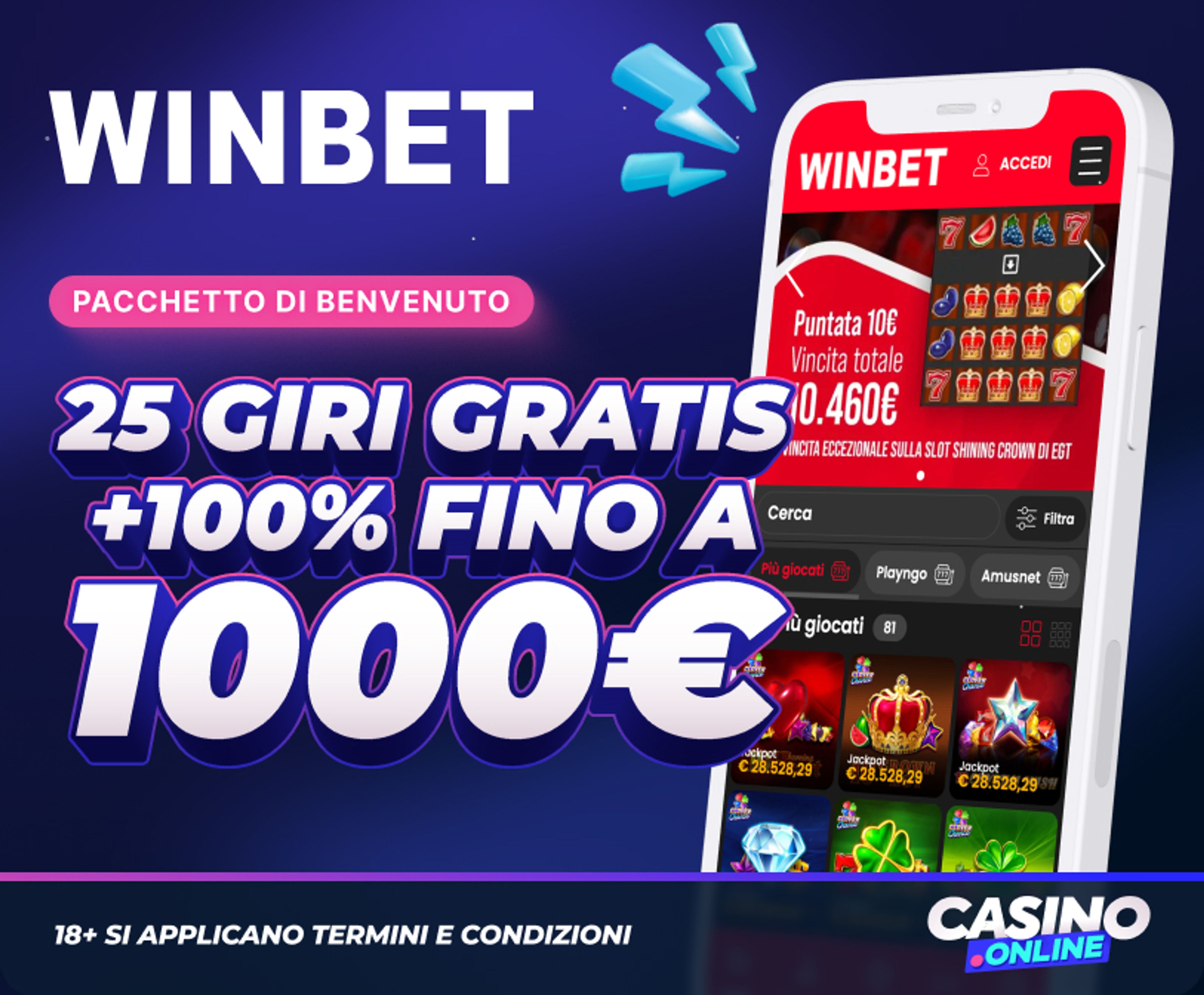Winbet Casino Bonus Benvenuto