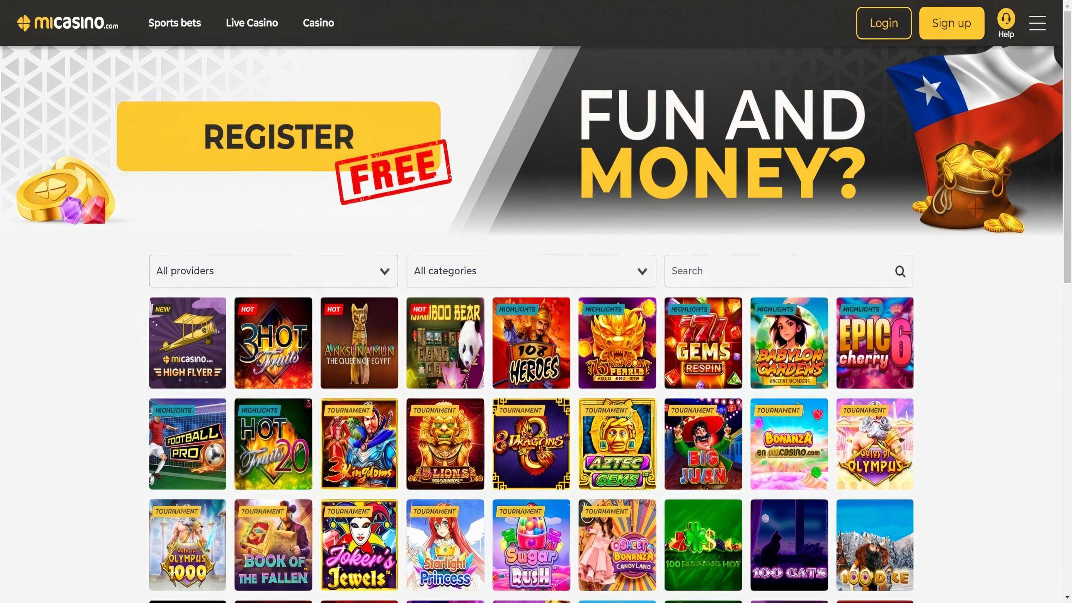 MiCasino desktop screenshot 2