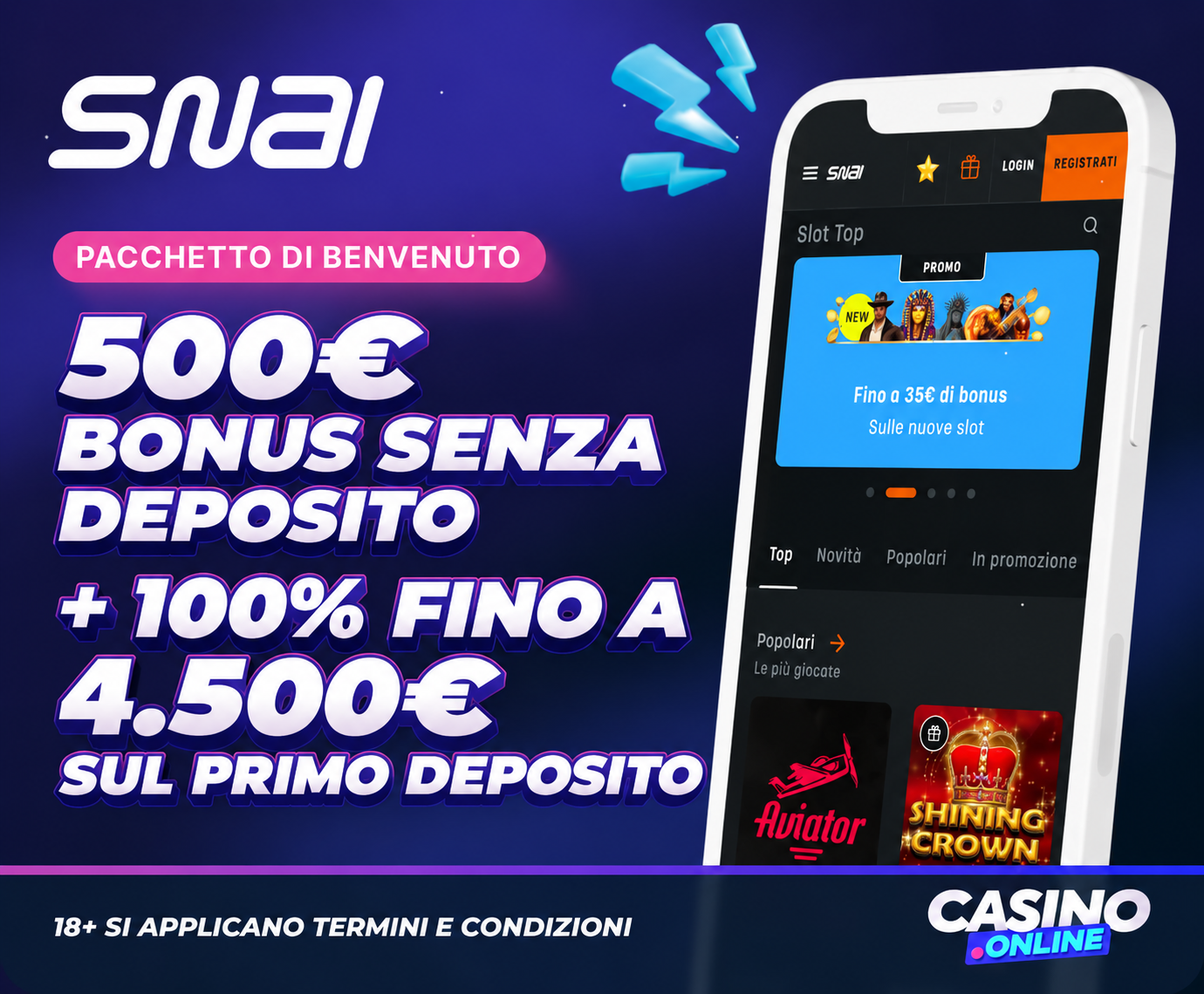 Snai Casino Bonus di Benvenuto